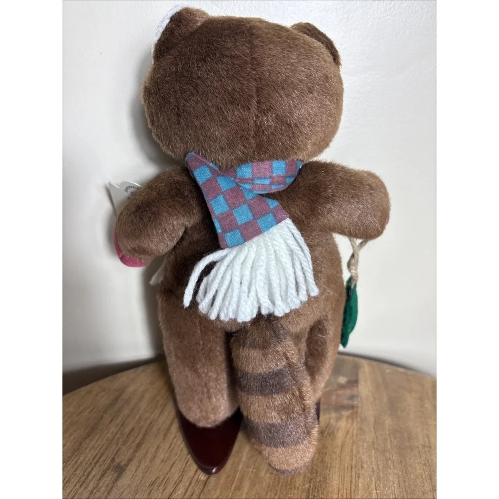 Vintage Applause North Woods Sherwood Raccoon Plush Toy with Tags Holiday